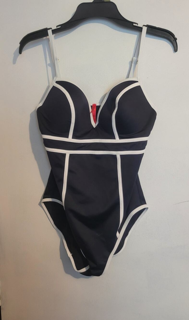 Spanx | Women's One Piece Bathing Suit Size 12 Black Slimming Versatile Vacation